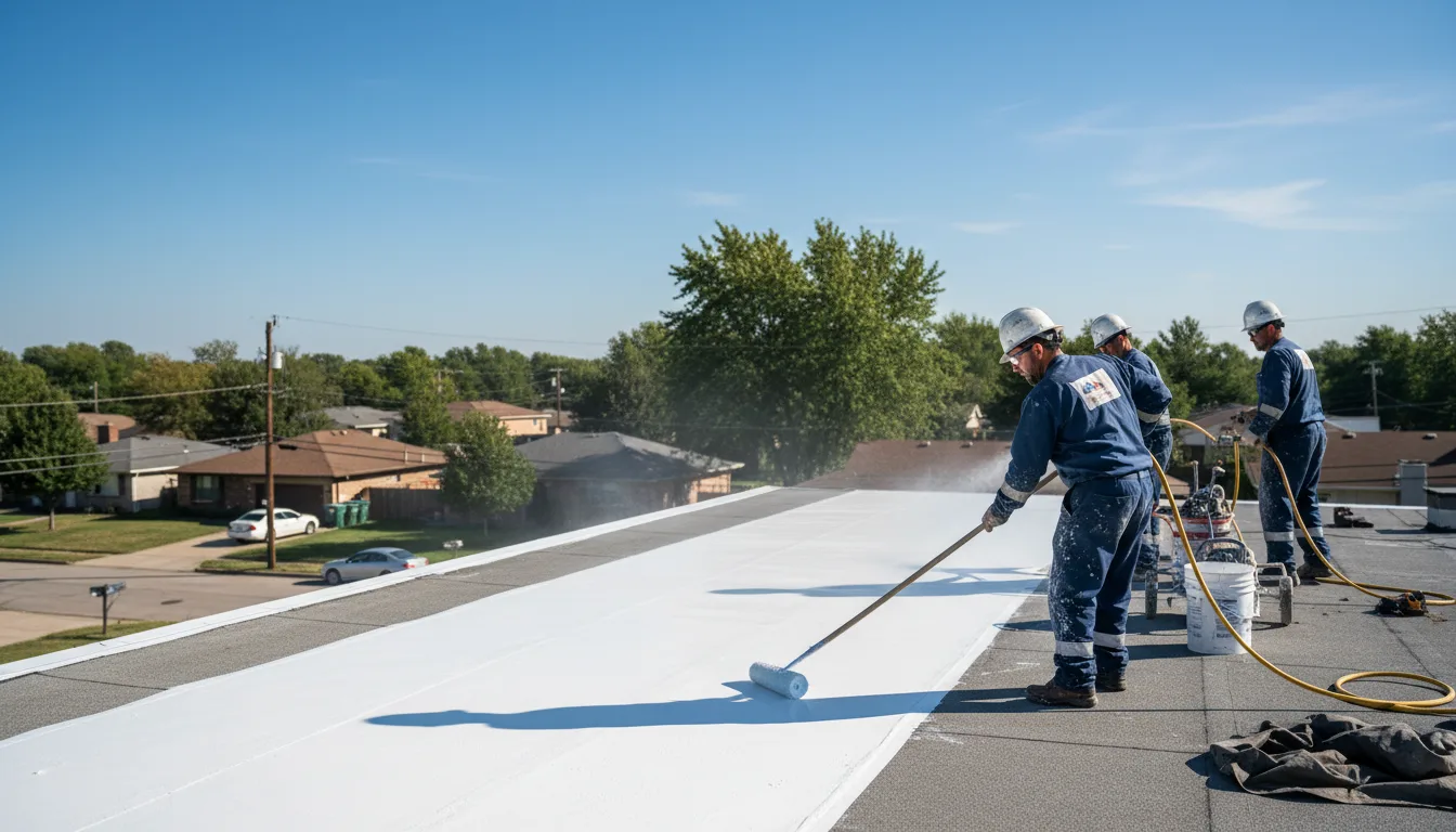 Commercial roof coating in Stovall, NC near me